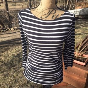 Michael Kors Side Zip Striped Shirt